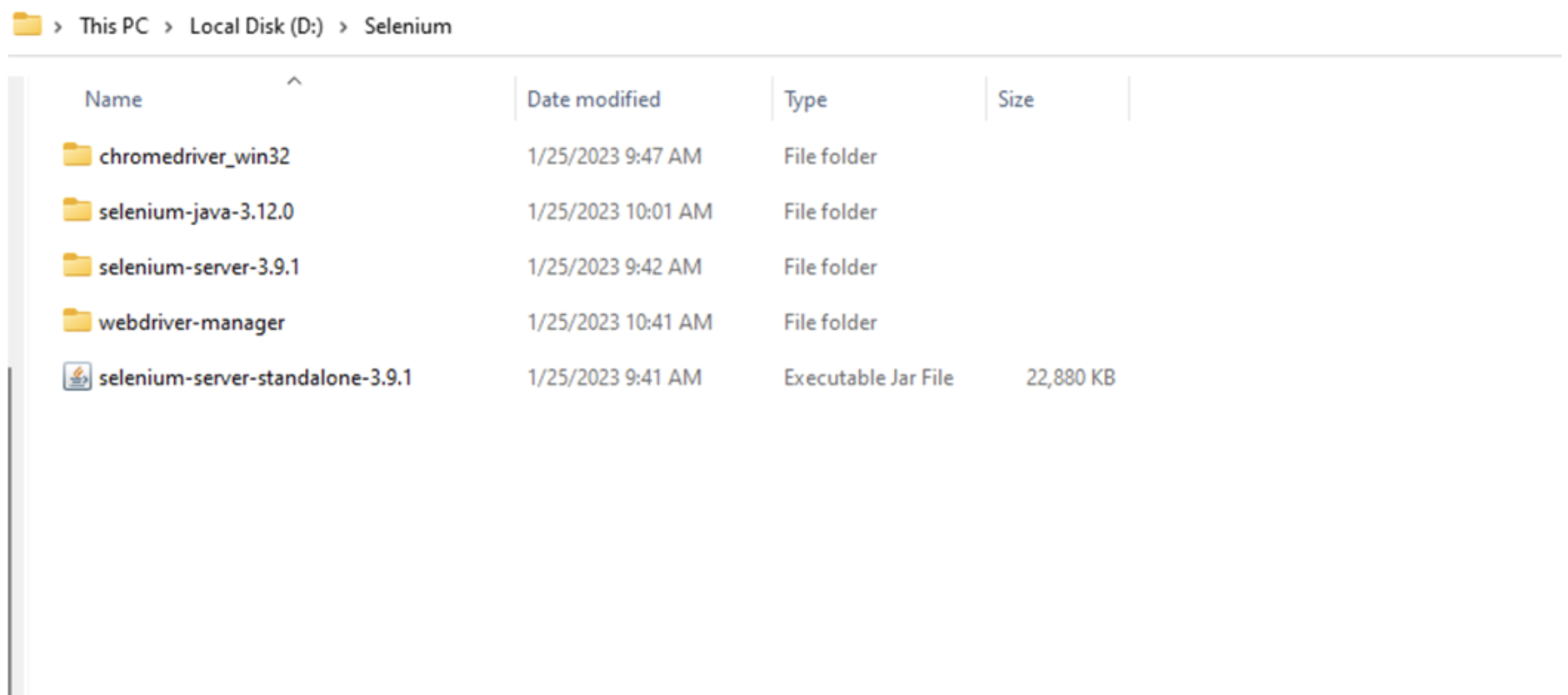 Download Selenium Java and WebDriver manager dependencies